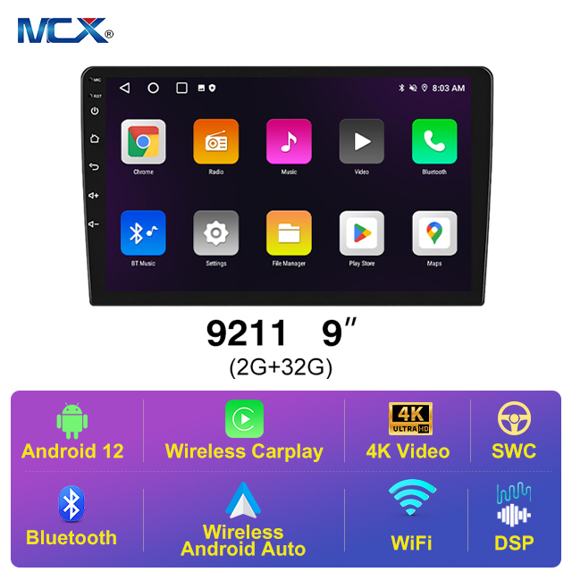 MCX 9211 9 Inch 2+32G USB Video Car Multimedia Screen Wholesales