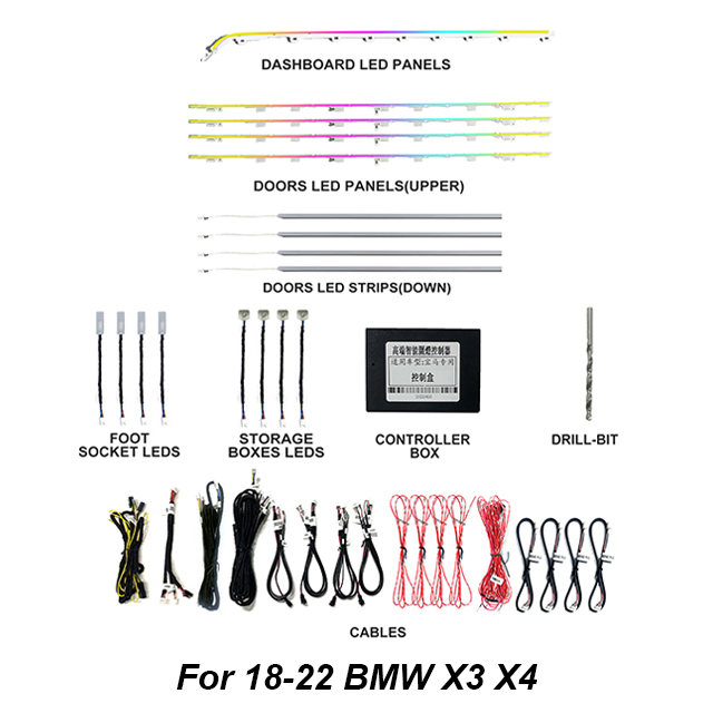 MCX Auto Wireless Car LED Light Strip For BMW 18-22 X3 X4