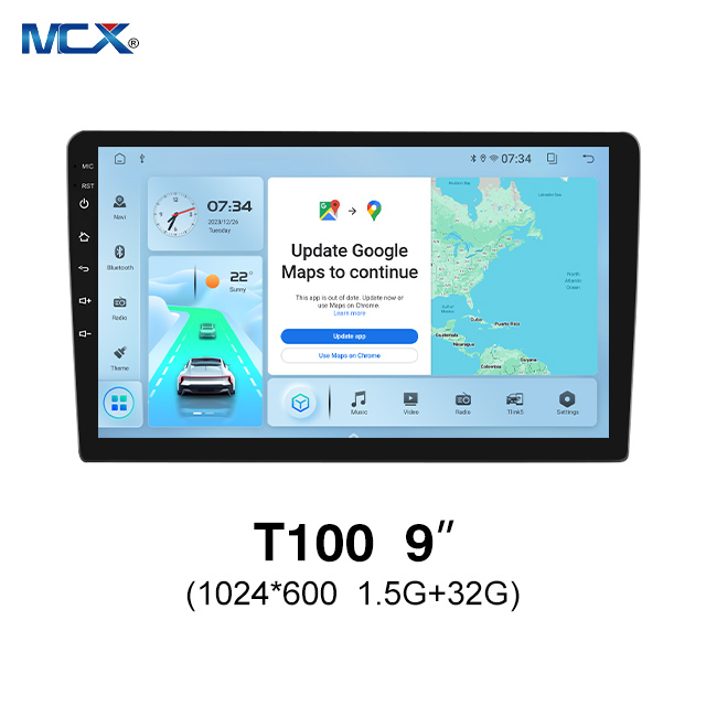 MCX T100 9 Inch 1024*600 1.5G+32G Car Audio System with Android Auto Constructor