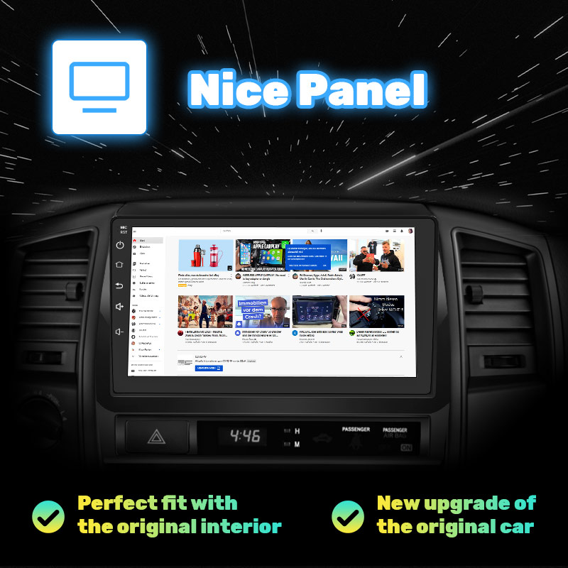The nice panel and HD touch screen seamlessly blend with the original interior, elevating the car's overall level.