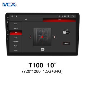 MCX T100 10" 720*1280 1.5G+64G Android Car DVD Player With Bluetooth Suppliers