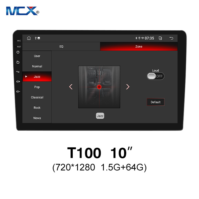 MCX T100 10" 720*1280 1.5G+64G Android Car DVD Player With Bluetooth Suppliers
