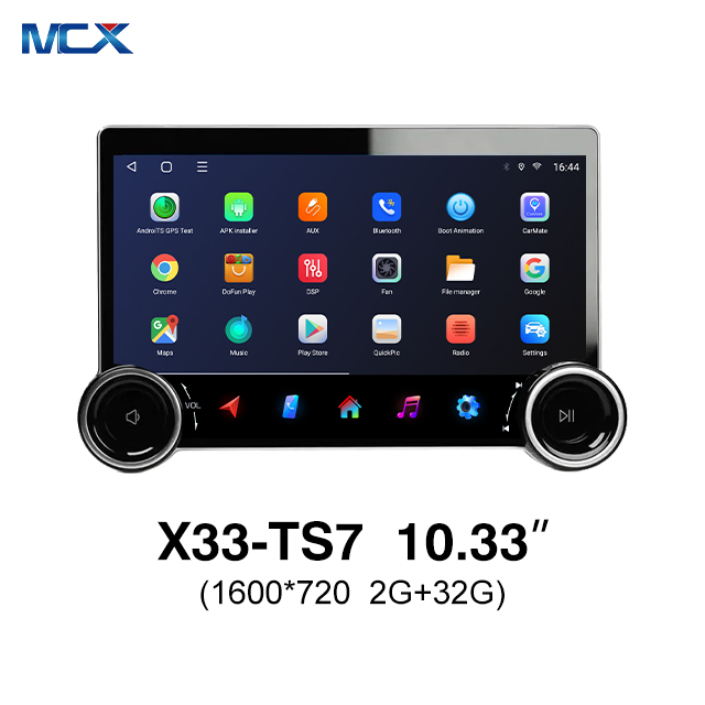 MCX X33 TS7 10.33 Inch 1600*720 2+32GB Double Din Car Stereo with Volume Knob Importer