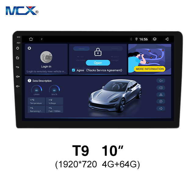 MCX T9 4+64G 10 Inch 1920*720 Universal Steering Wheel Control Car Head Unit Supplies