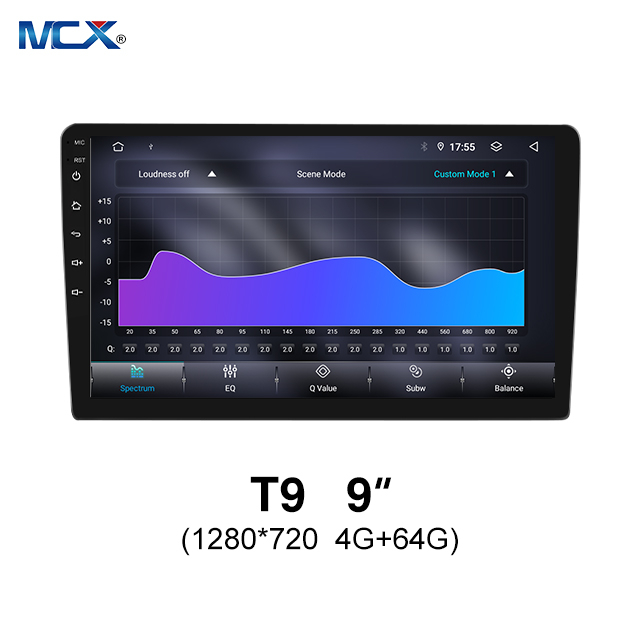 MCX T9 4+64G 9 Inch 1280*720 Android 13 4k Screen Display Automotive Stereo Systems Factory