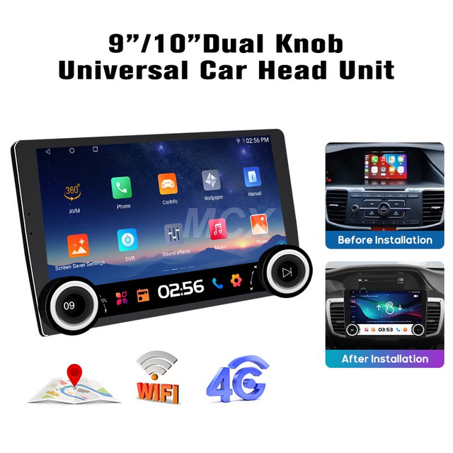 MCX QM9 MAX 4G 360 Camera Double Knob Android Car Touch Screen Chinese Distributors