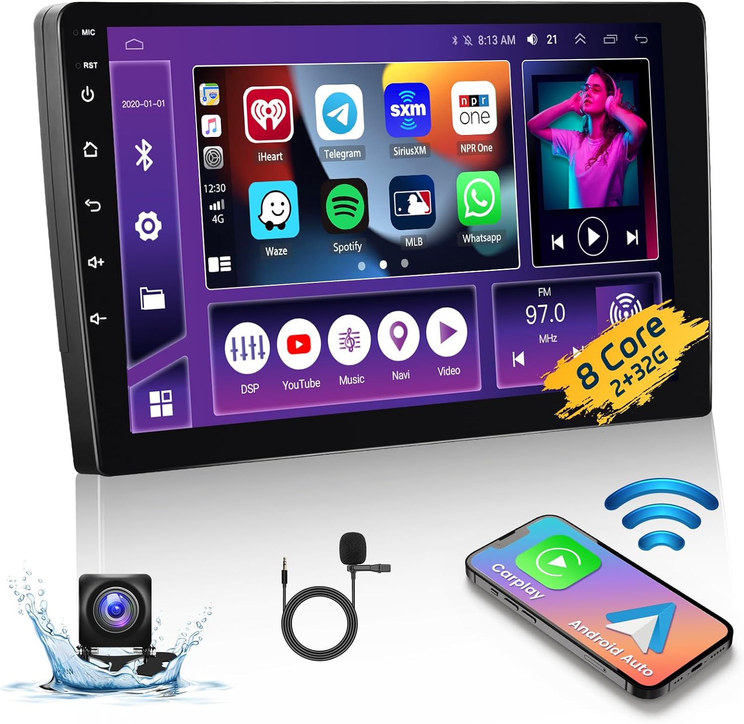 wireless carplay radio stereo