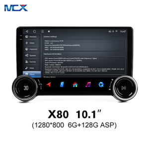 MCX X80 10.1 Inch 6+128G ASP Double Din Apple Carplay with Volume Knob Car Player Custom