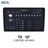 MCX T9 4+64G 10 Inch 1280*800 Touch Screen Am Fm Car Radio with Bluetooth Fabrication