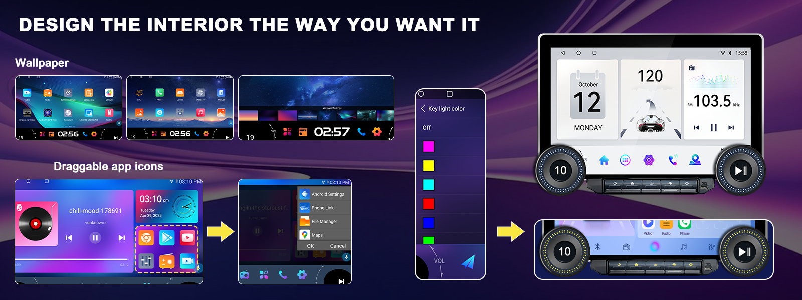 single din touch screen radio with navigation