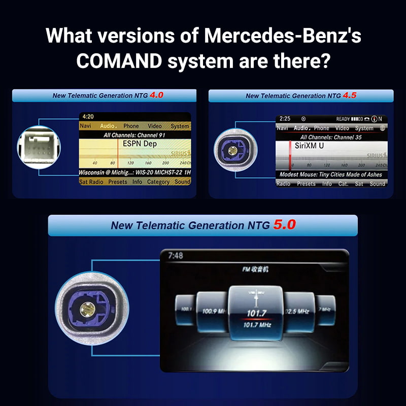 What versions of Mercedes-Benz's COMAND system are there