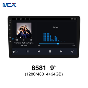 MCX N81 9 Inch 8581 4g+64g 1280*480 Gps Navigation Android Double Din Car Radio manufacturers
