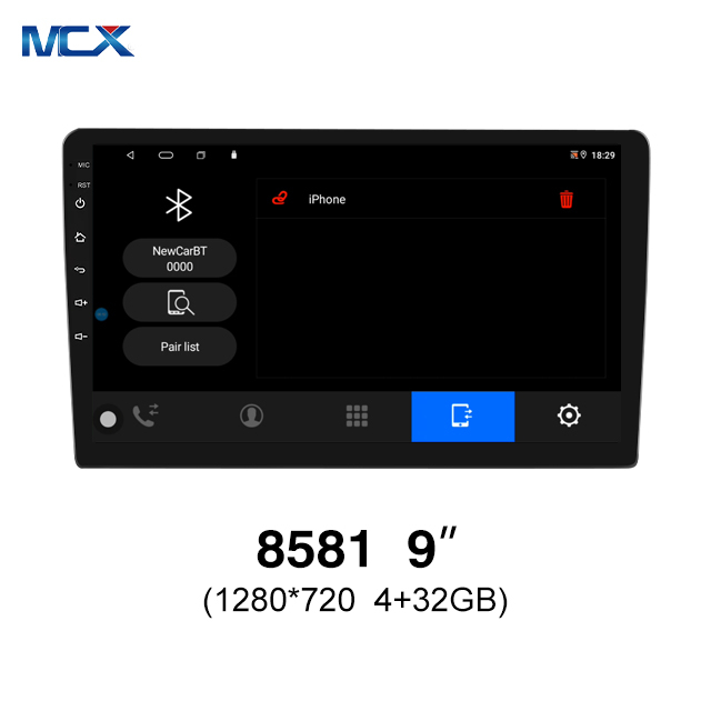 MCX N81 9 Inch 8581 4g+32g 1280*720 8 Core Mirror Link Universal Car Android Player Factories